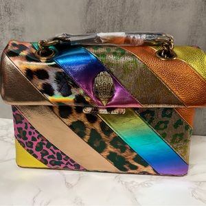 Kurt Geiger Kensington Metallic Rainbow Leopard Cross Body